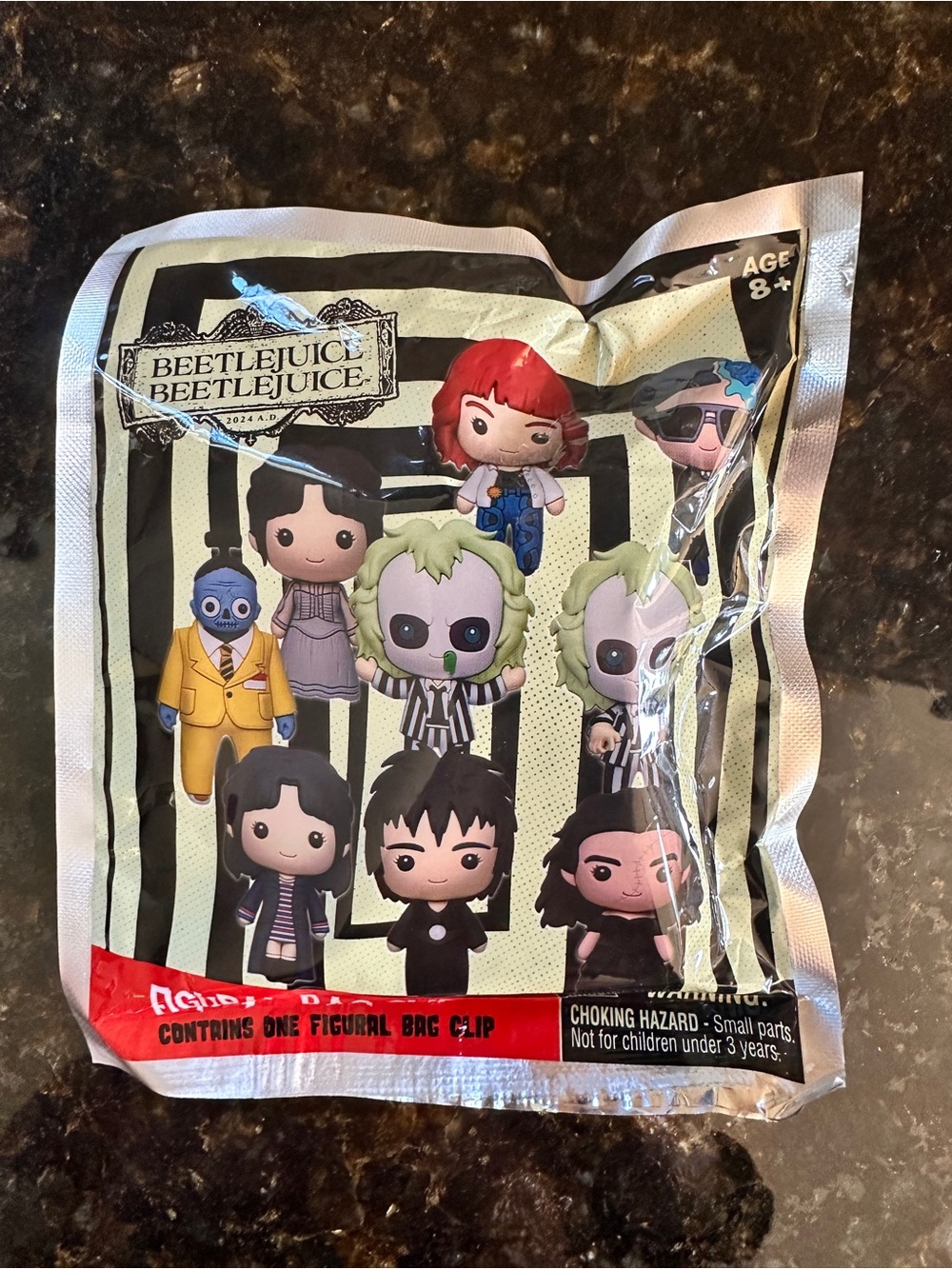 Beetlejuice Mystery Figural Bag Clip - Collectible Keychain - Series 1